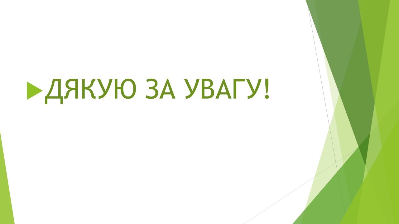 Слайд з презентації "Дякую за увагу".